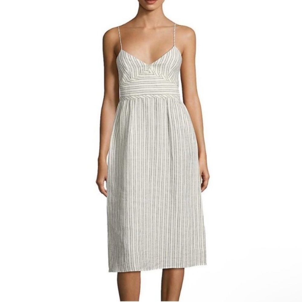 Theory Melaena Striped Midi Dress